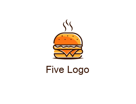 steaming burger logo