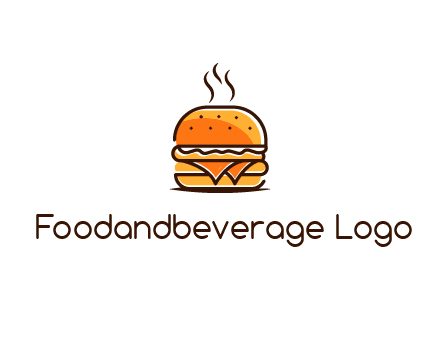 steaming burger logo