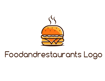 steaming burger logo