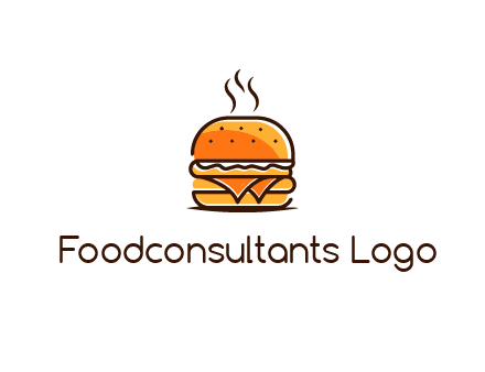 steaming burger logo