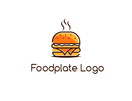 steaming burger logo