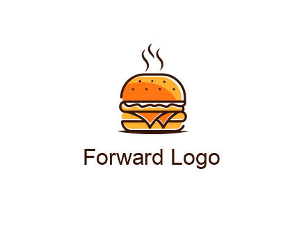 steaming burger logo