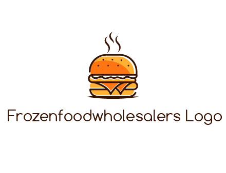 steaming burger logo