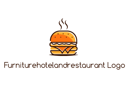 steaming burger logo