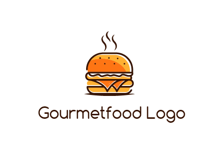 steaming burger logo