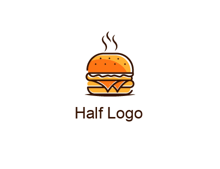 steaming burger logo