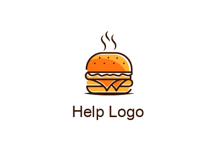 steaming burger logo