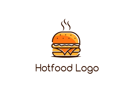 steaming burger logo