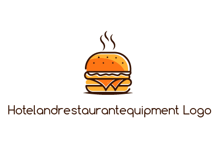 steaming burger logo