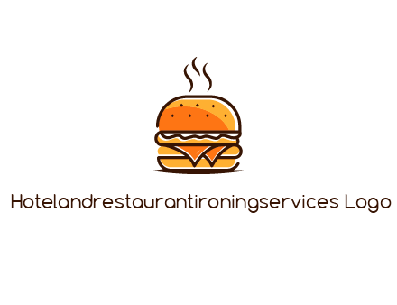 steaming burger logo