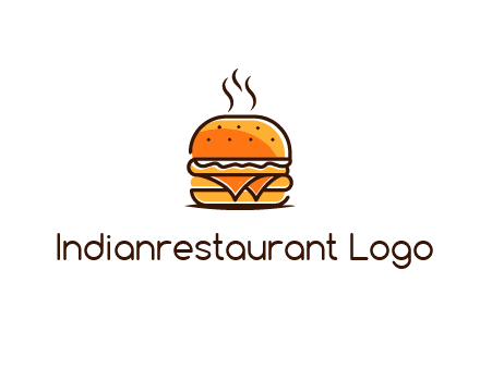 steaming burger logo