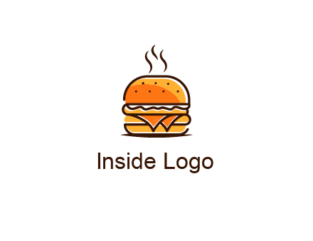 steaming burger logo