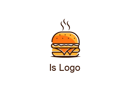steaming burger logo