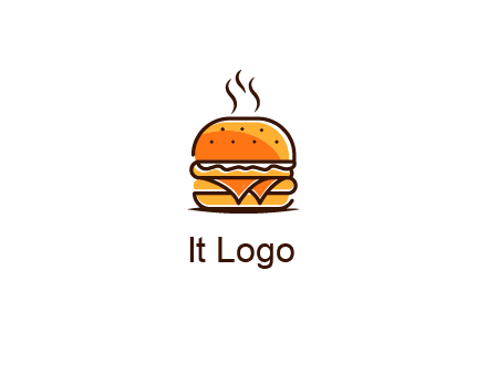 steaming burger logo