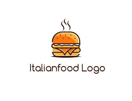 steaming burger logo