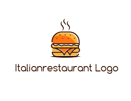 steaming burger logo