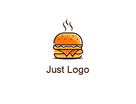 steaming burger logo