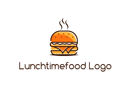 steaming burger logo
