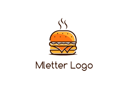 steaming burger logo