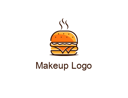 steaming burger logo