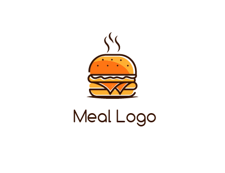 steaming burger logo