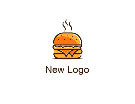 steaming burger logo