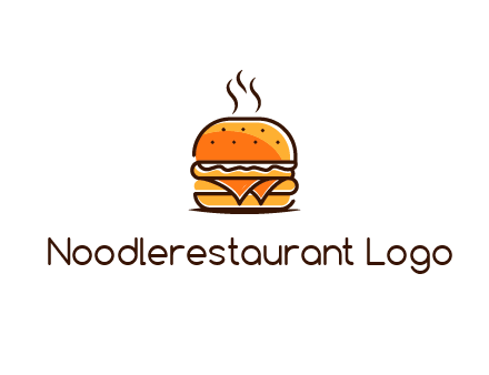 steaming burger logo