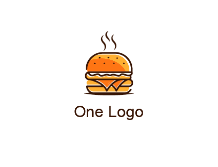 steaming burger logo