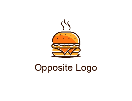 steaming burger logo