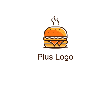steaming burger logo