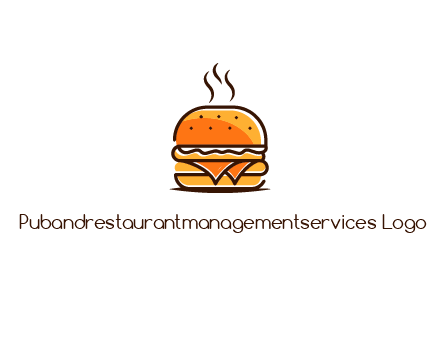 steaming burger logo