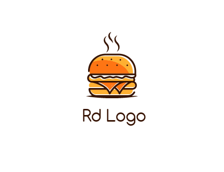steaming burger logo