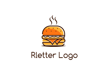 steaming burger logo