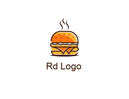 steaming burger logo