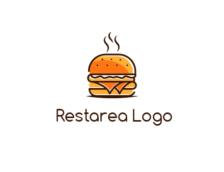 steaming burger logo
