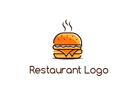 steaming burger logo