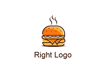 steaming burger logo