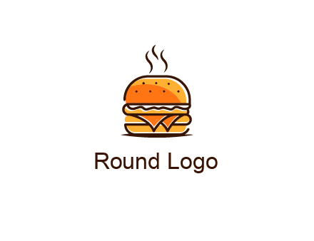 steaming burger logo