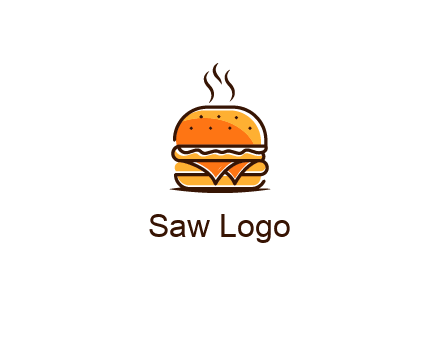 steaming burger logo