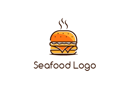 steaming burger logo