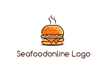 steaming burger logo