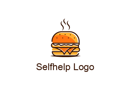steaming burger logo