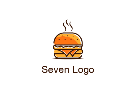 steaming burger logo