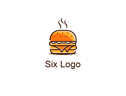 steaming burger logo