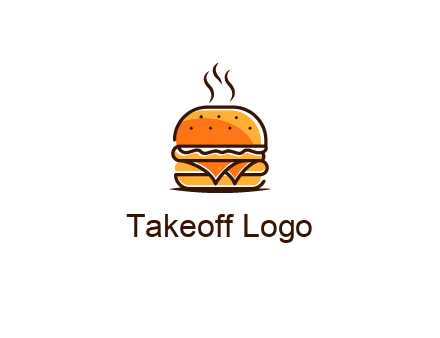 steaming burger logo