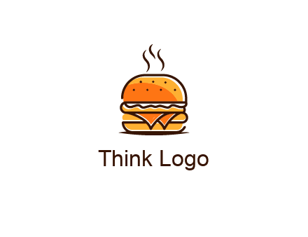 steaming burger logo