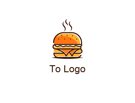 steaming burger logo