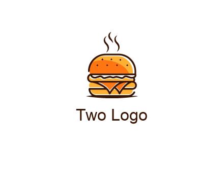 steaming burger logo