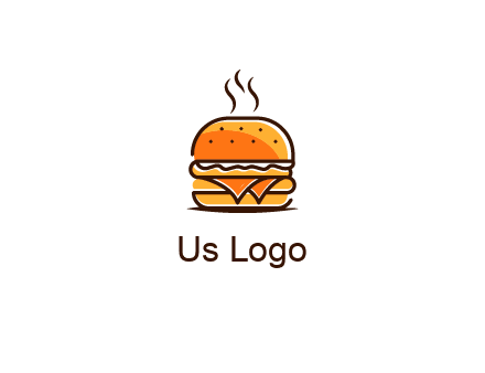 steaming burger logo