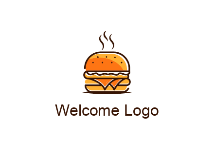 steaming burger logo